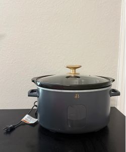 Beautiful 6 Qt Programmable Slow Cooker, Oyster Grey by Drew Barrymore