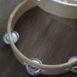 2 Wood Tambourines Percussion 