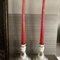 Lenox Candle Holders Pair