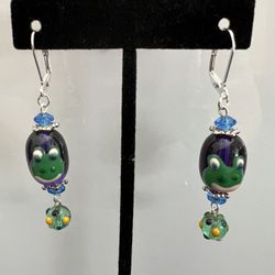 Painted Bead Dangle Earring 