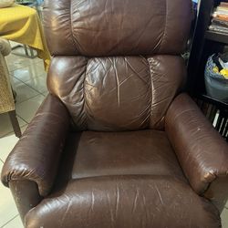 Reclinable ( Recliner )  Piel Cafe Usado 