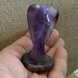 Ameythst Angel Carving 