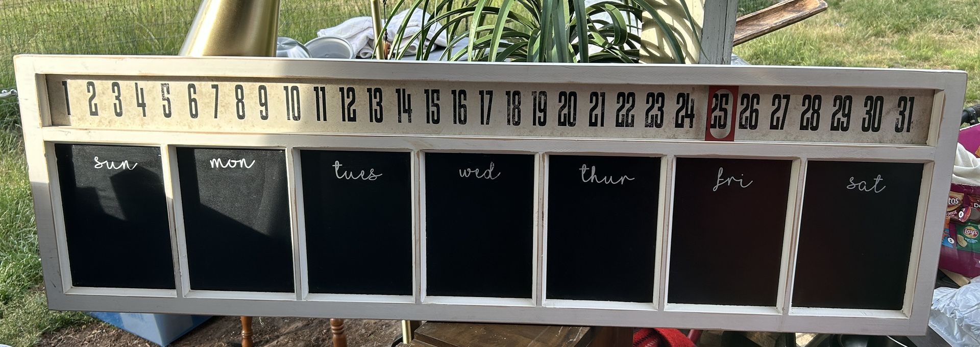 Weekly Event Chalkboard Calendar from Hobby Lobby