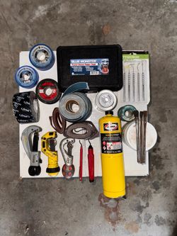 Plumbing & Soldering Tools/Supplies with Milwaukee Tool Bag