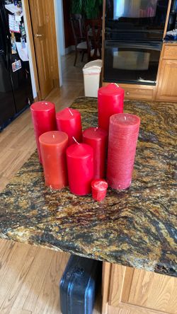 Red Pillar Candles