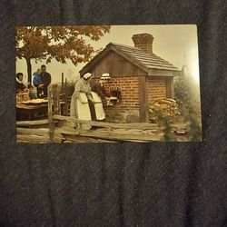 Outdoor bake oven vintage Postcard
