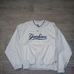 Nike New York Yankees  Pullover V Neck Windbreaker 