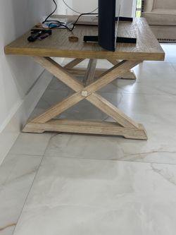Matching Rustic Wood Living Room Set - Side Table & Console