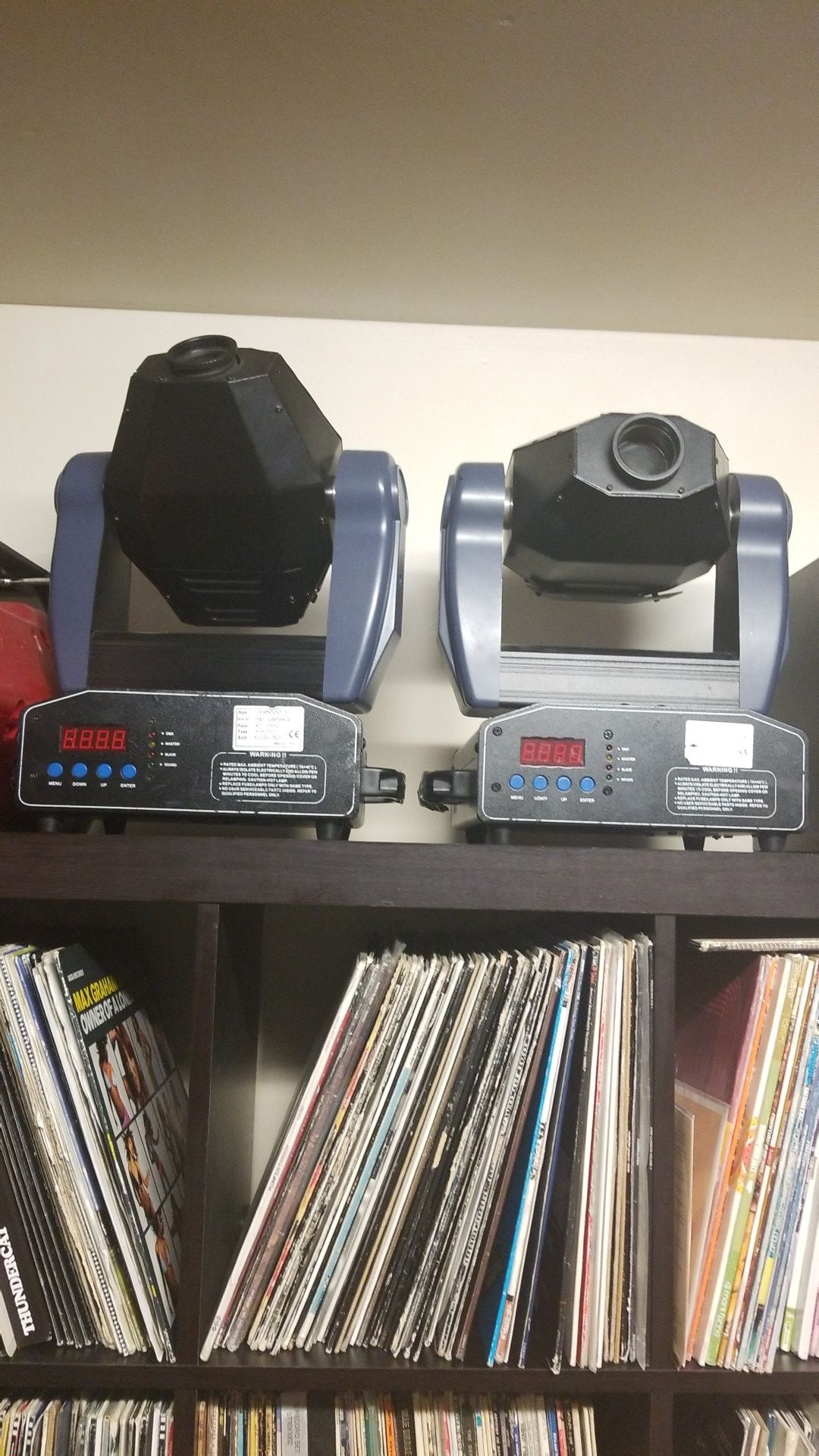 Dj lighting set of Robo Rangers moving gobo heads! 600 for pair obo