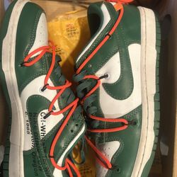 OFF WHITE PINE GREEN DUNK