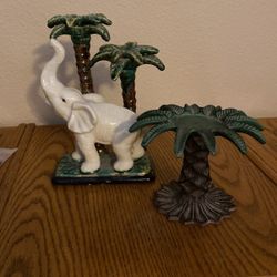 palms elephant and palm candle holder