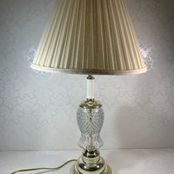 Vintage Crystal Lamp Wexford Cut Clear