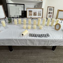 Party and event, decor, candles, hurricanes, battery operated, frames, stands Party and event, decor, candles, hurricanes, battery operated, frames, s