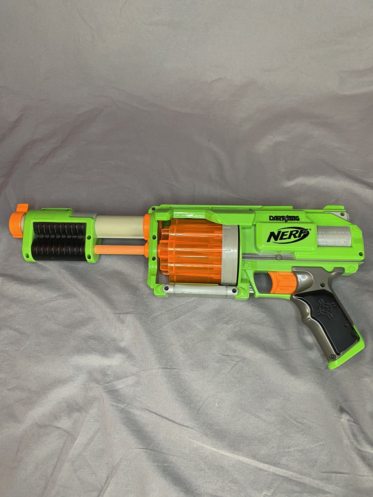 NERF Furyfire Dart Tag Gun Blaster Tested Working Green