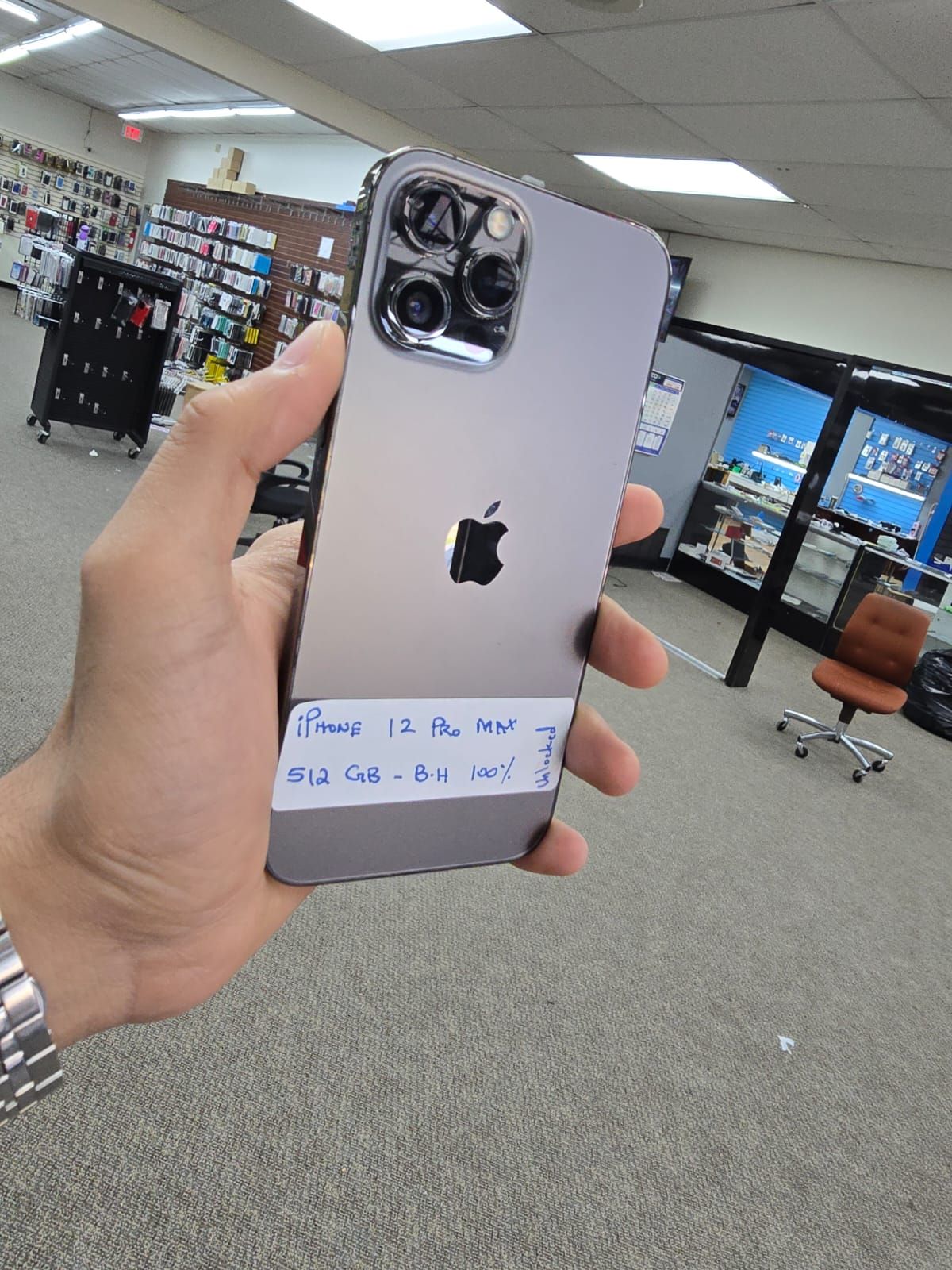 iPhone 12 Pro Max 512GB AT&T Locked 100% Battery Kl Wireless