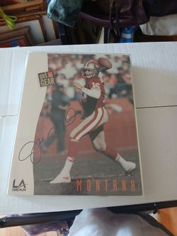 Joe Montana autographed print