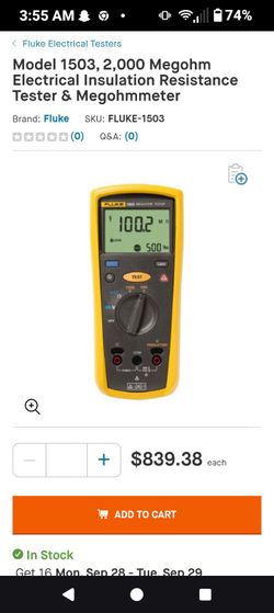 Electrical Insulation Resistance Tester