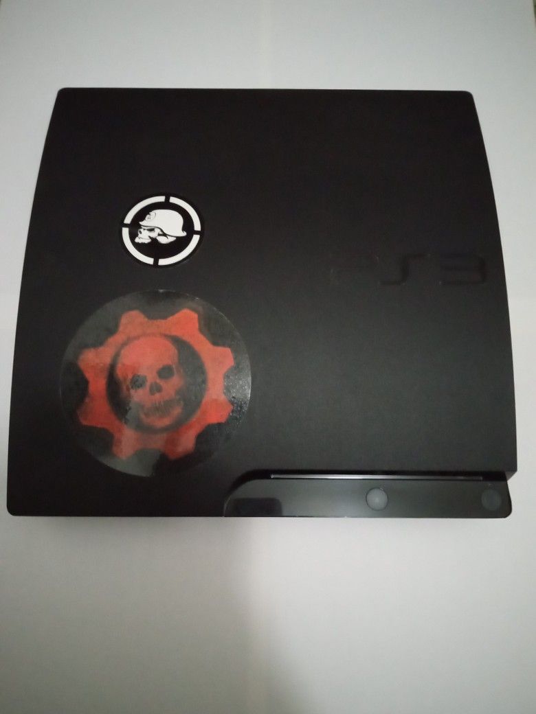 PS3 Console With Games And Two Controllers