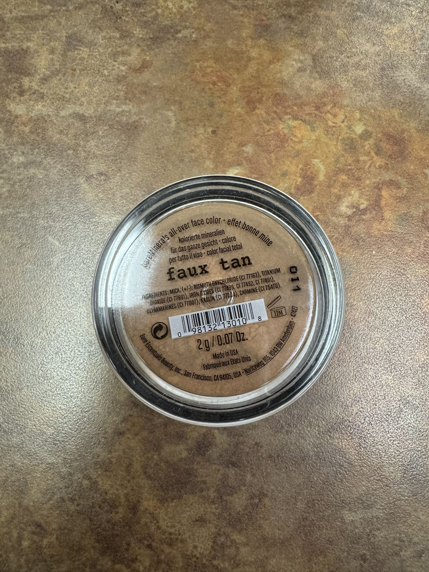 Bareminerals all over face color- FAUX TAN