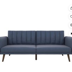 Blue Linen Futon