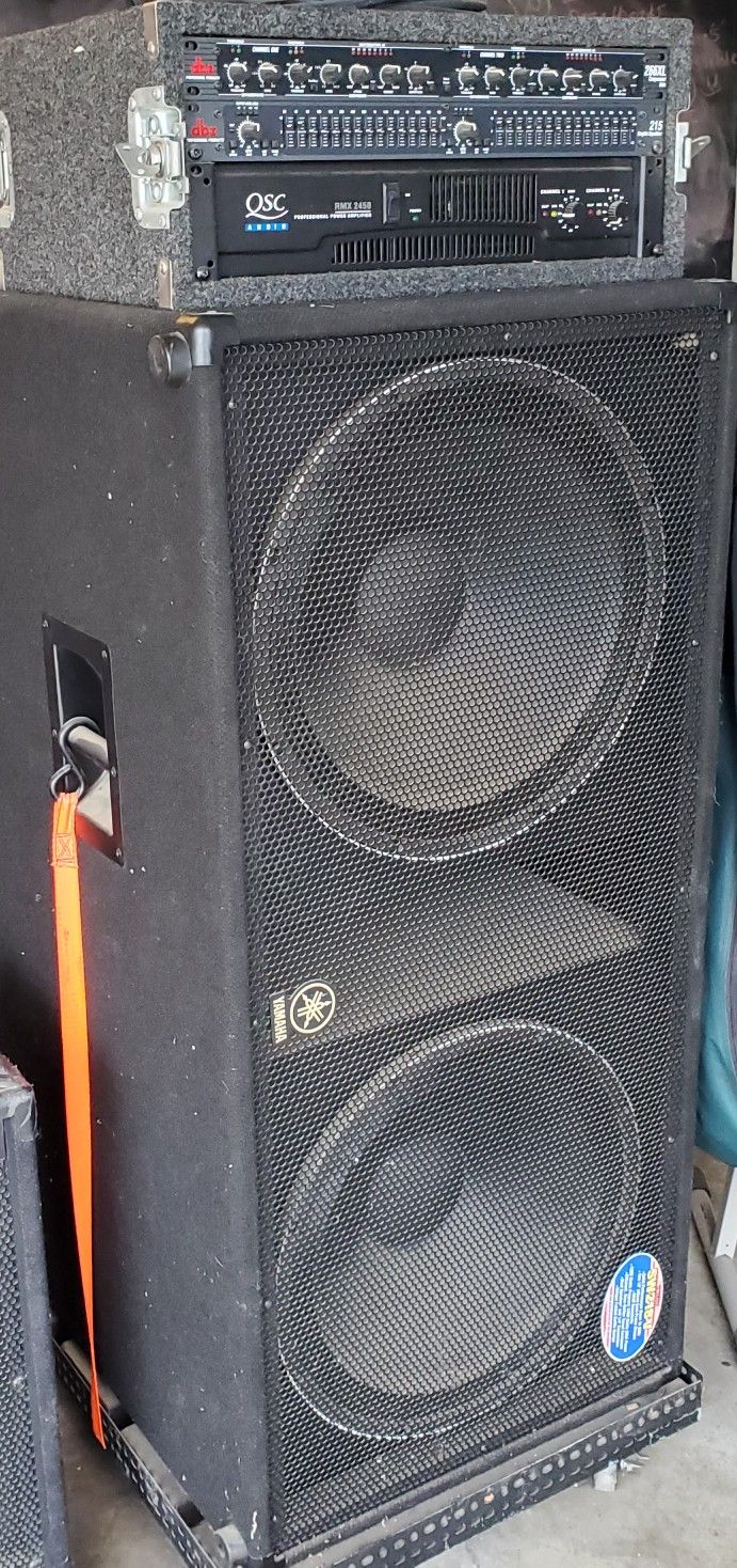 Yamaha Dual 18" Subwoofer (2400W) + Amp + EQ + Compressor