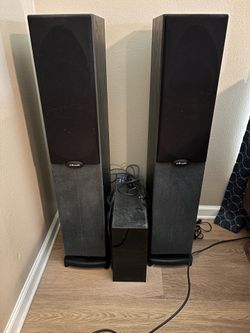 Vintage Polk Audio Powered Tower Speakers