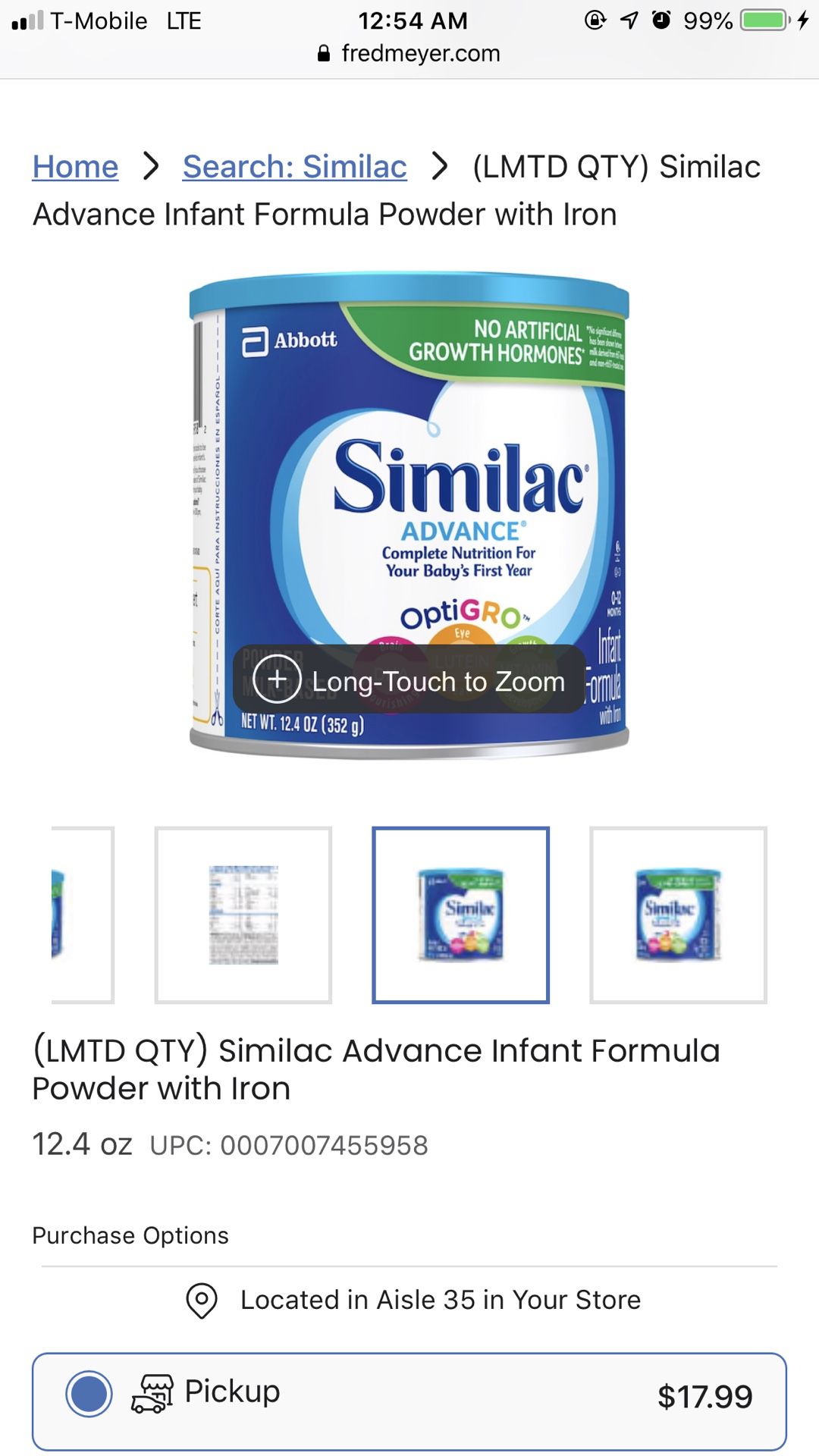Similac advance formula 9 cans