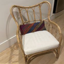 Rattan Accent Chair with Cushion - IKEA