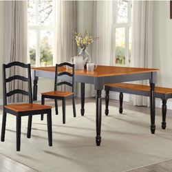 4pc Dining Table Set New Soild Wood 