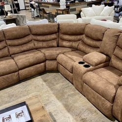 Reclining Sectional In Stock For Fast Delivery 