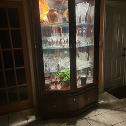 Lighted Wood Curio