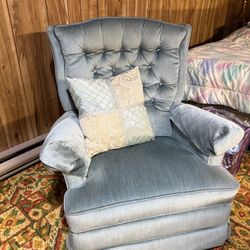 Light Blue Recliner 