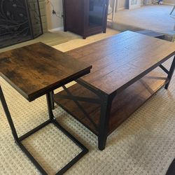 REDUCED Coffee table with matching Seat table