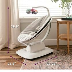 4moms MamaRoo Multi-Motion Baby Swing, Bluetooth Enabled with 5 Unique Motions, Grey