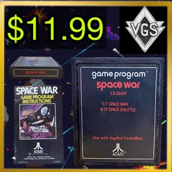 Atari Space War CX2604 Atari 2600 Video Game Cartridge 1978 Vintage