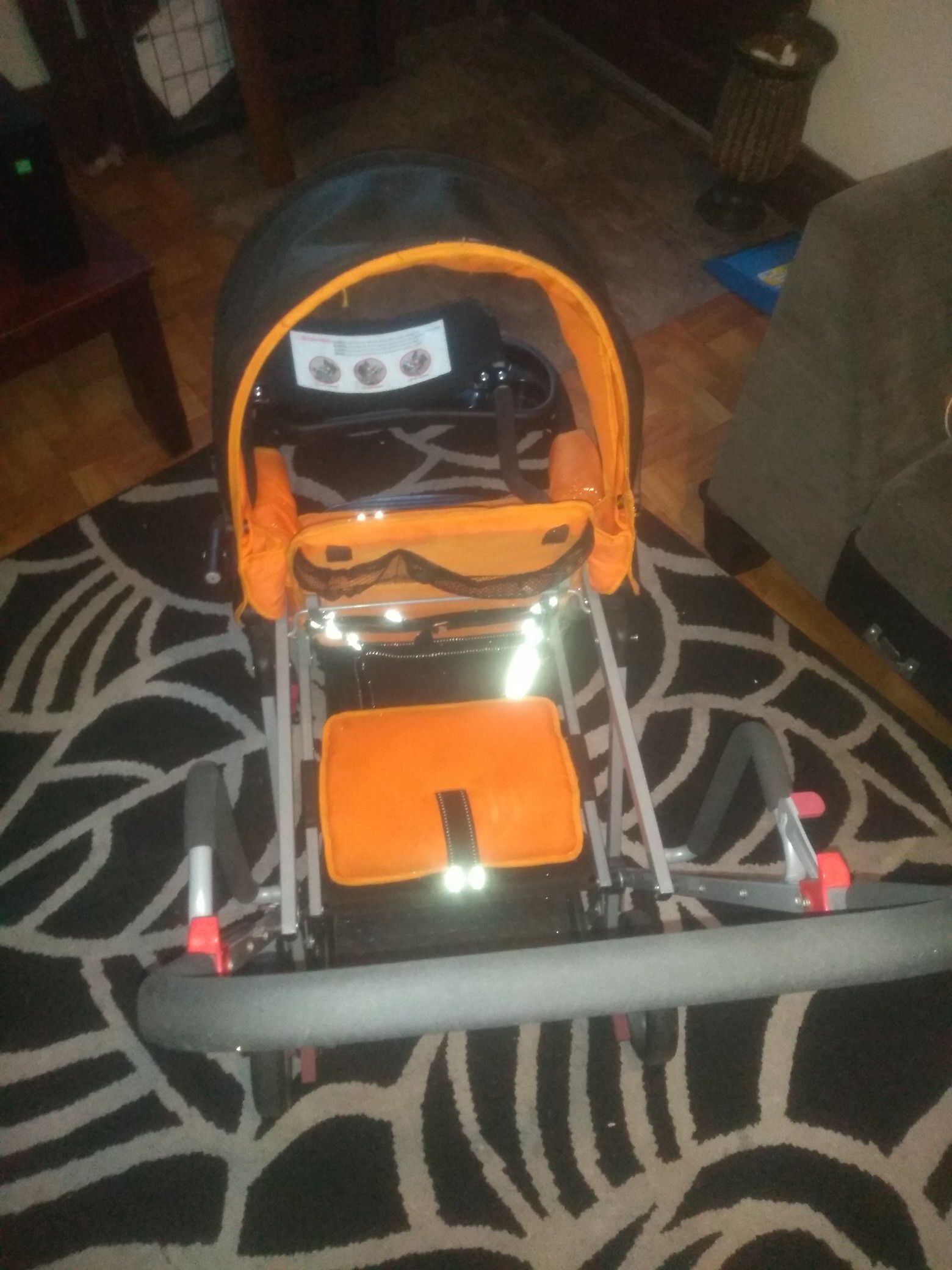 Joovy double stroller a 2-6 year old can sit in back great for walks