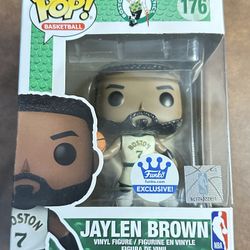 Jaylen Brown Exclusive White Jersey Figure #176 Funko Pop NBA Boston Celtics