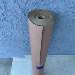 Roll of Red Masking Paper Drop Cloth