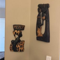 Pair Of African Wall Art