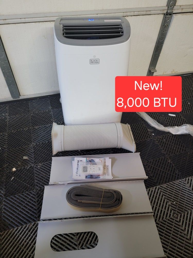 New! Black & Decker 8,000 BTU Portable Air Conditioner AC