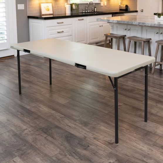 Brand New Lifetime 6' Commercial Fold‐in‐Half Tables (2‐Pack) – In Box