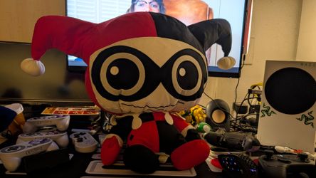 Big Head Harley Quinn Plush from Six Flags