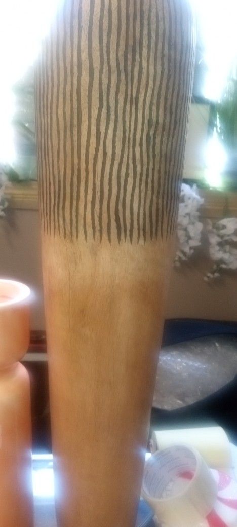 New Tall Wooden Africa Floor Vase High Quality Masterpiece Very Detailed