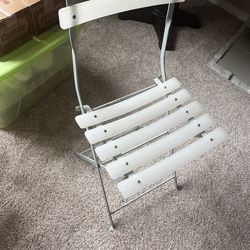 Folding plastic metal chair