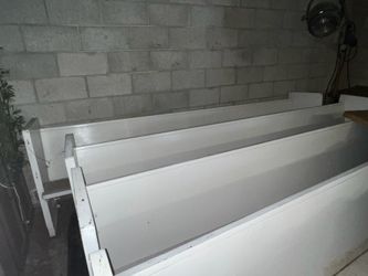 White Church Pew - Full Size Wooden Bench with Backrest