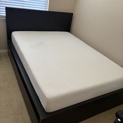 Black Wood Bed Frame - full size