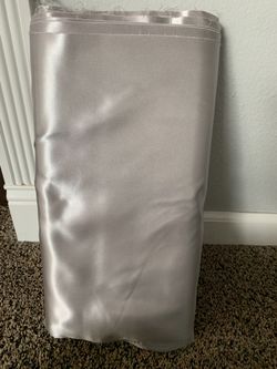Satin silver Fabric