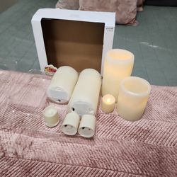 8pc Wax LED candles
