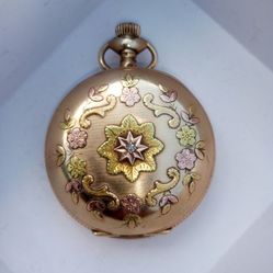 Elgin Pocket Watch  Illinois Hunter Gold Case 7 Jewel 