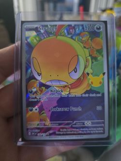 Pokémon Scraggy Holo Card 140/128